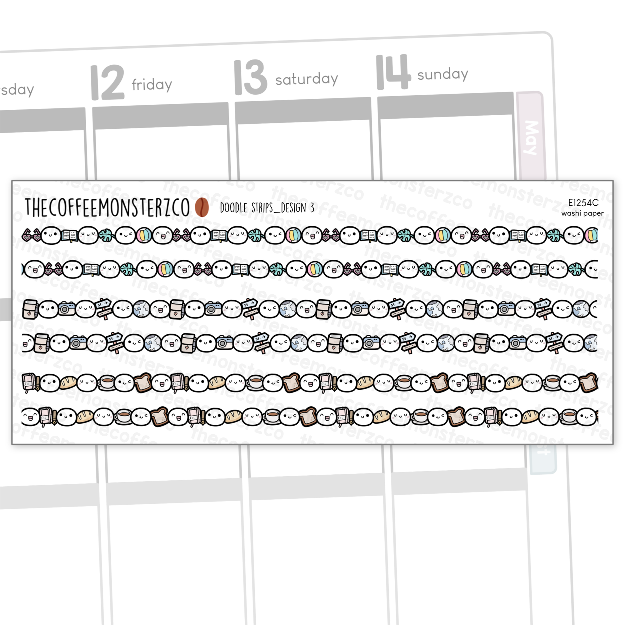 Doodle Strips - Washi Paper