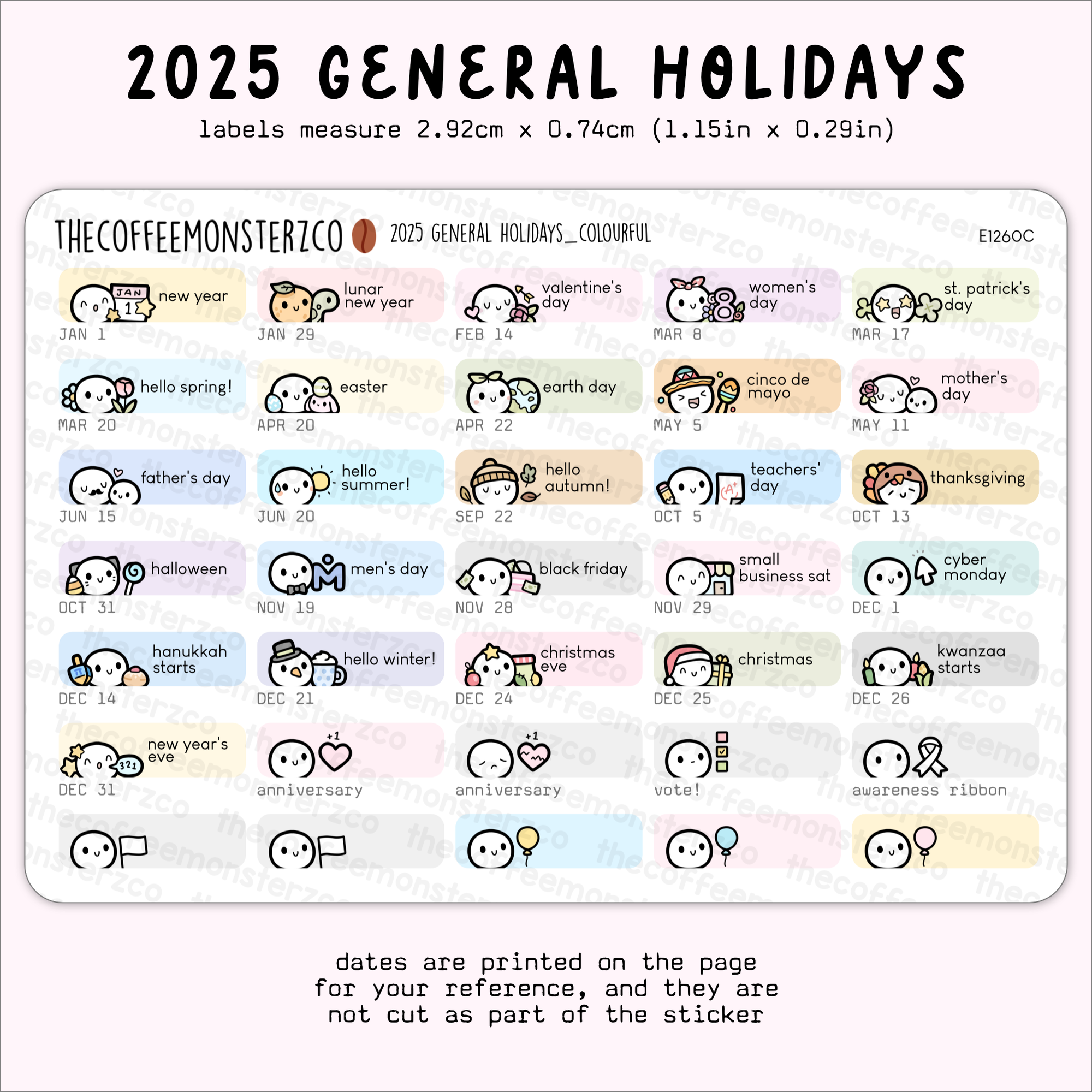 2025 General Holidays