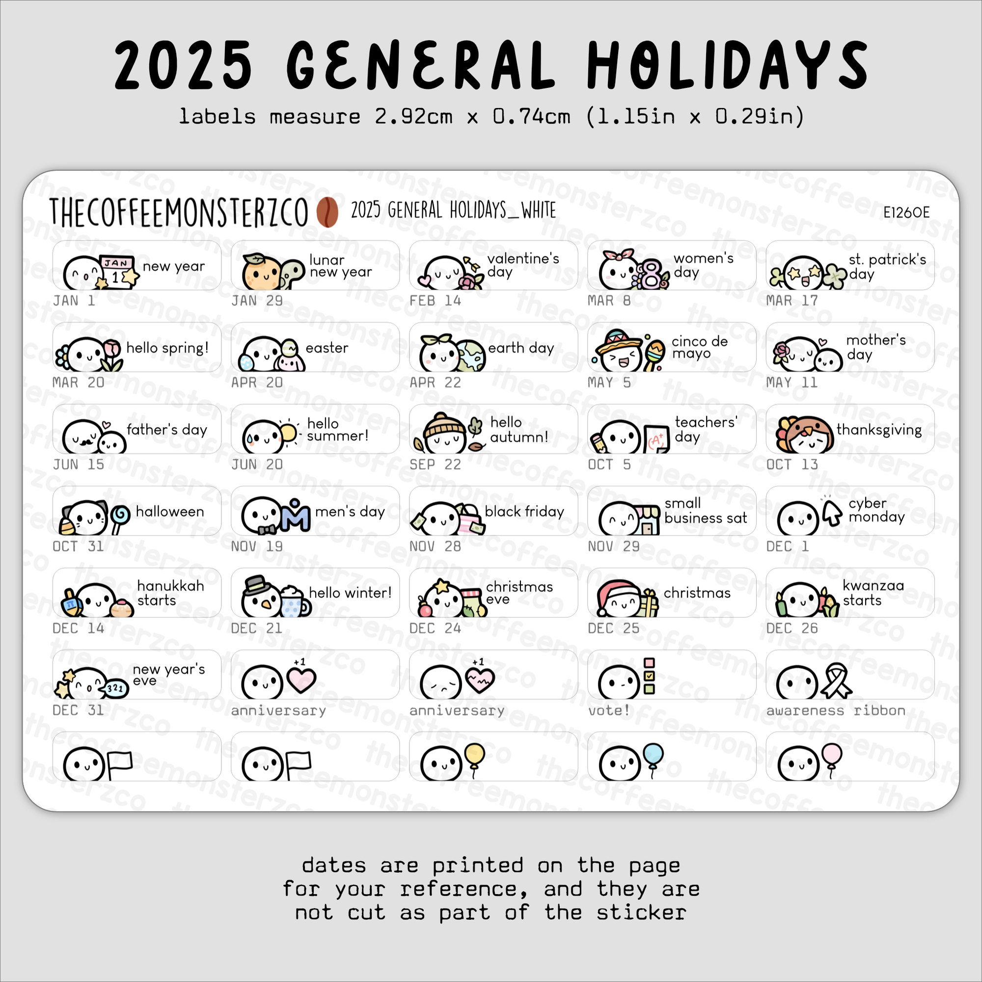 2025 General Holidays