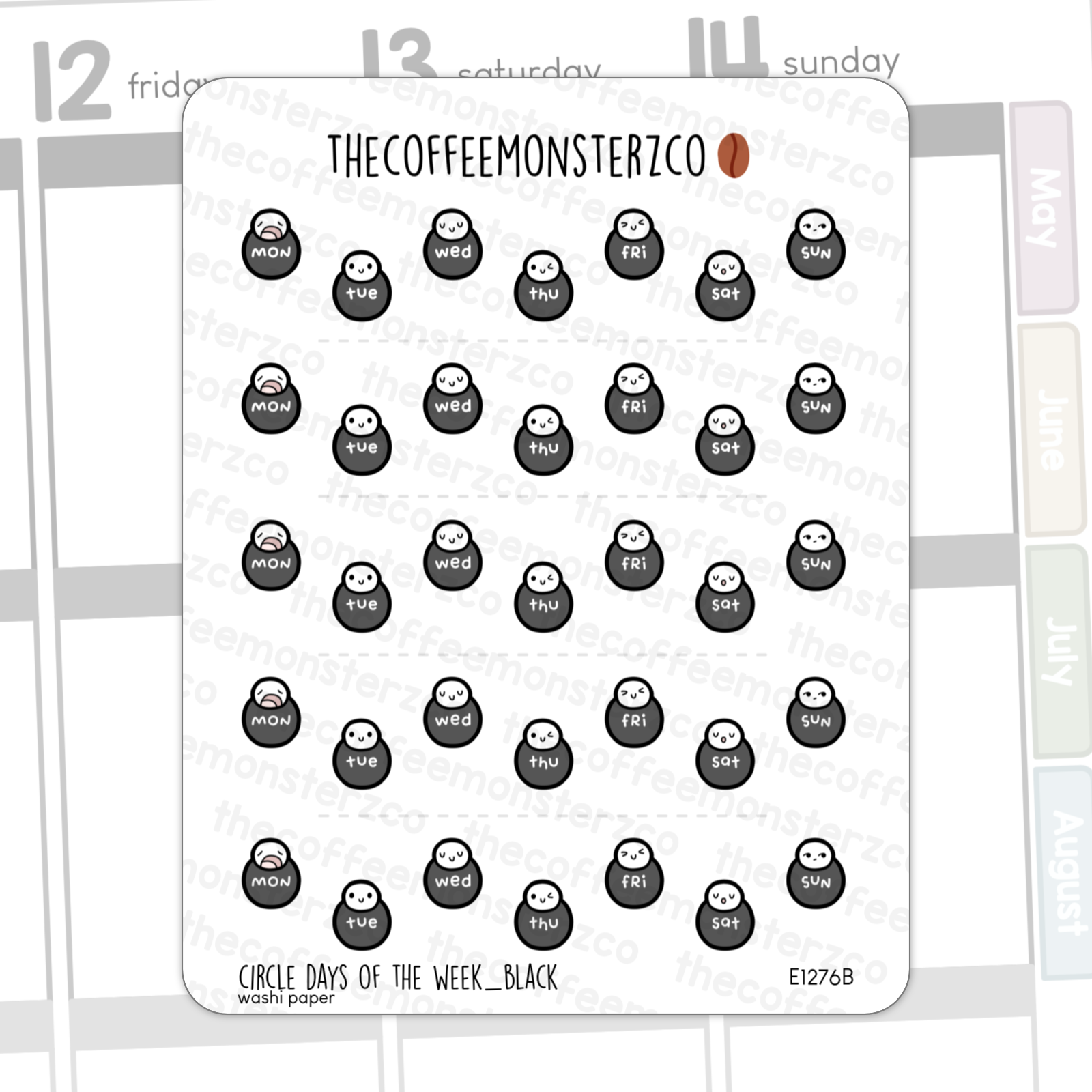 Circle Days Of The Week