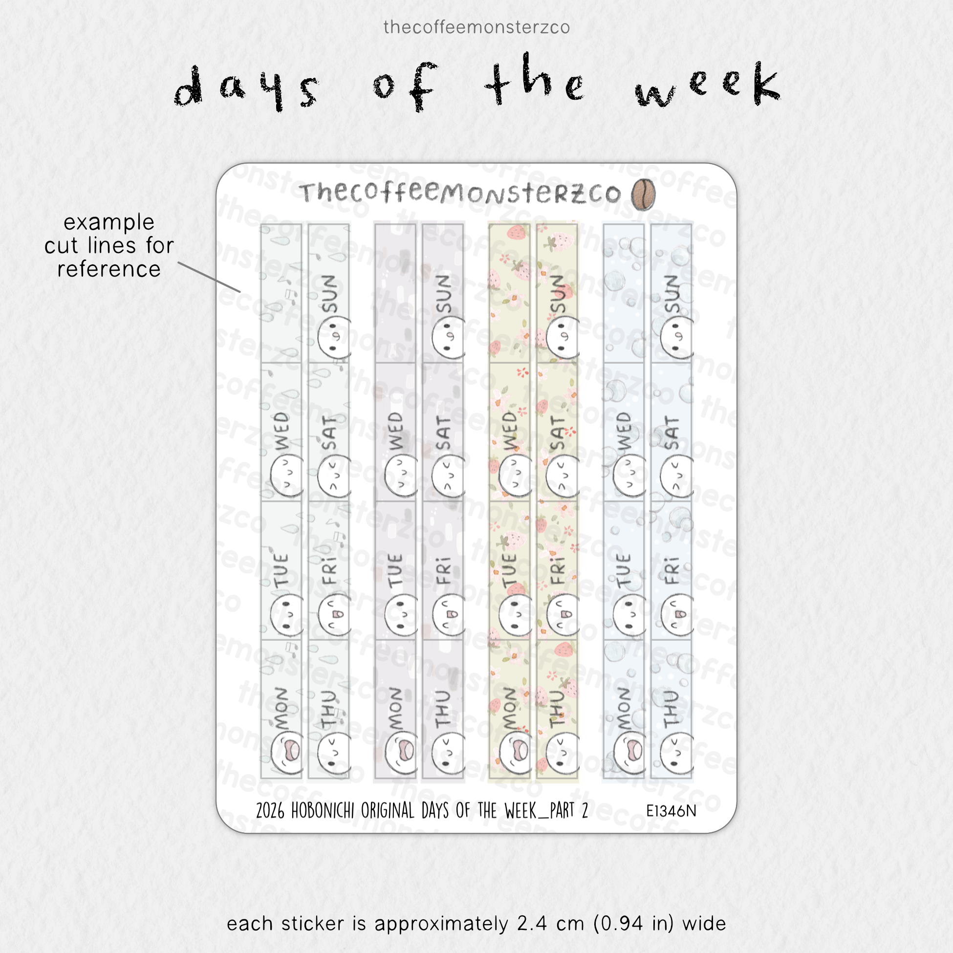 2026 Hobonichi Original Days Of The Week