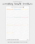 2026 Hobonichi Cousin Monthly Habit Trackers