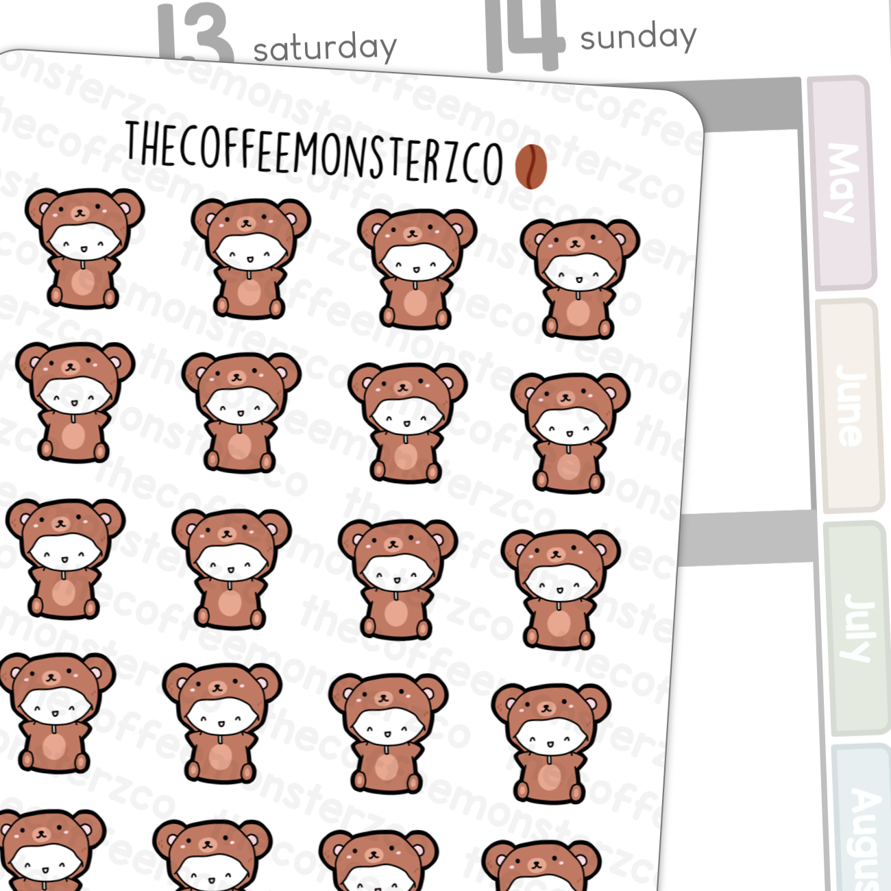 Bear Onesie Emotis
