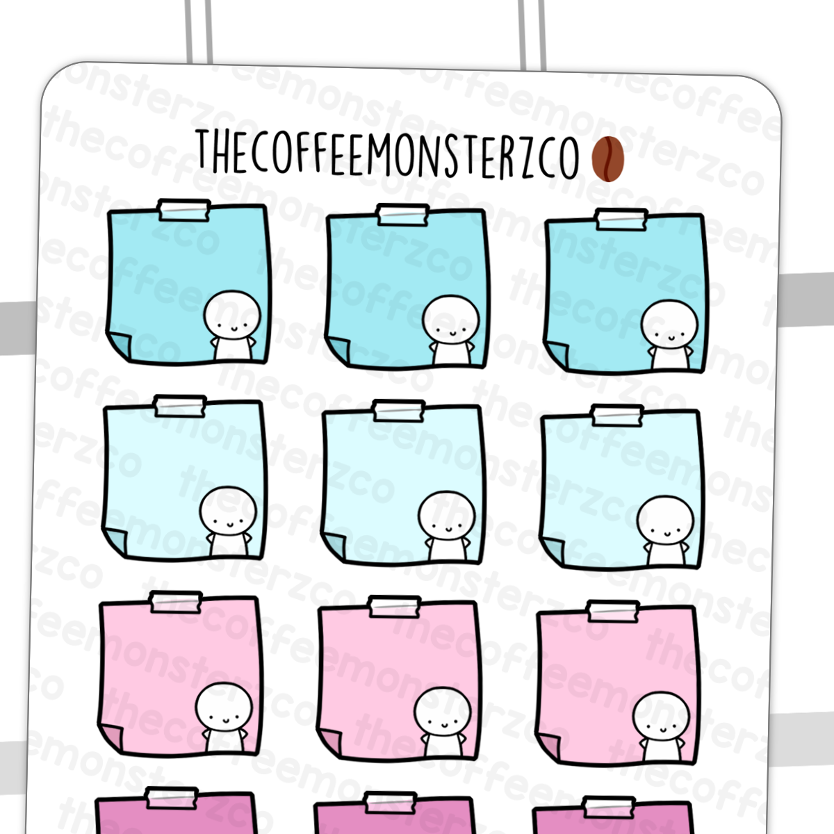 Winter Sticky Note Stickers