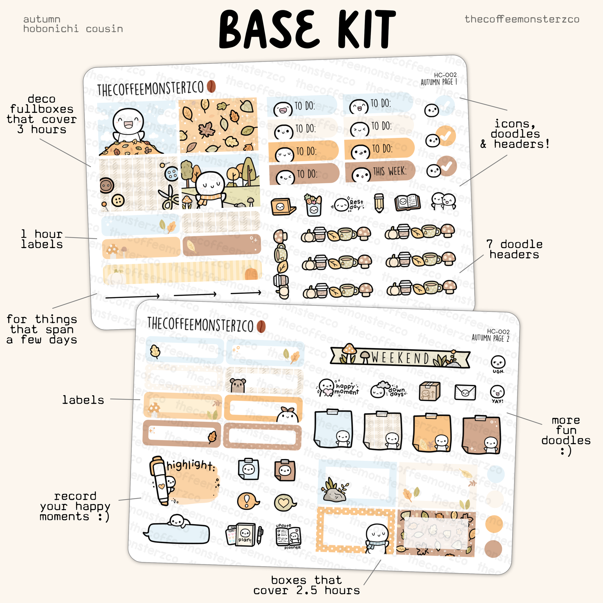 Autumn - Hobonichi Cousin Kit