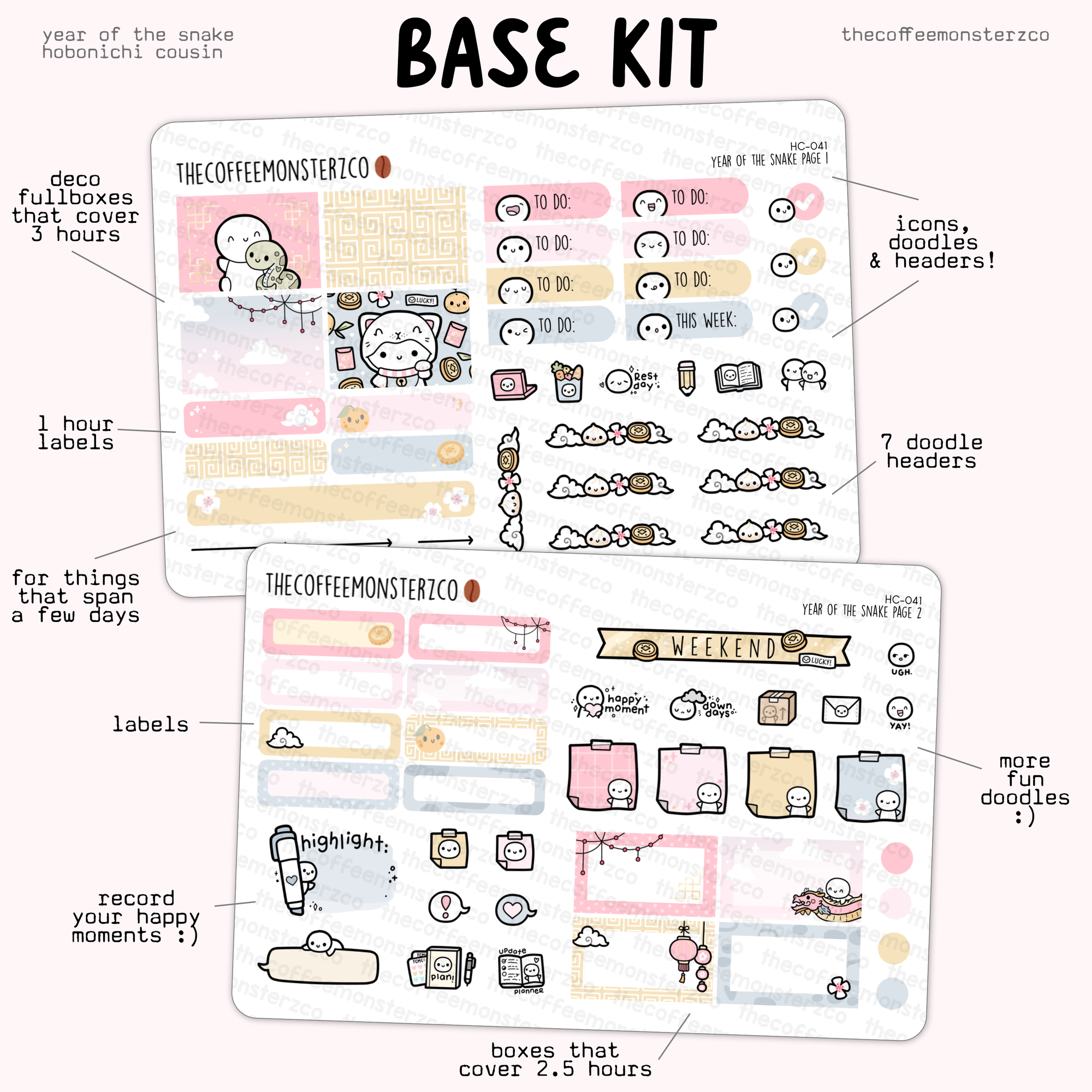 Year of the Snake - Hobonichi Cousin Kit
