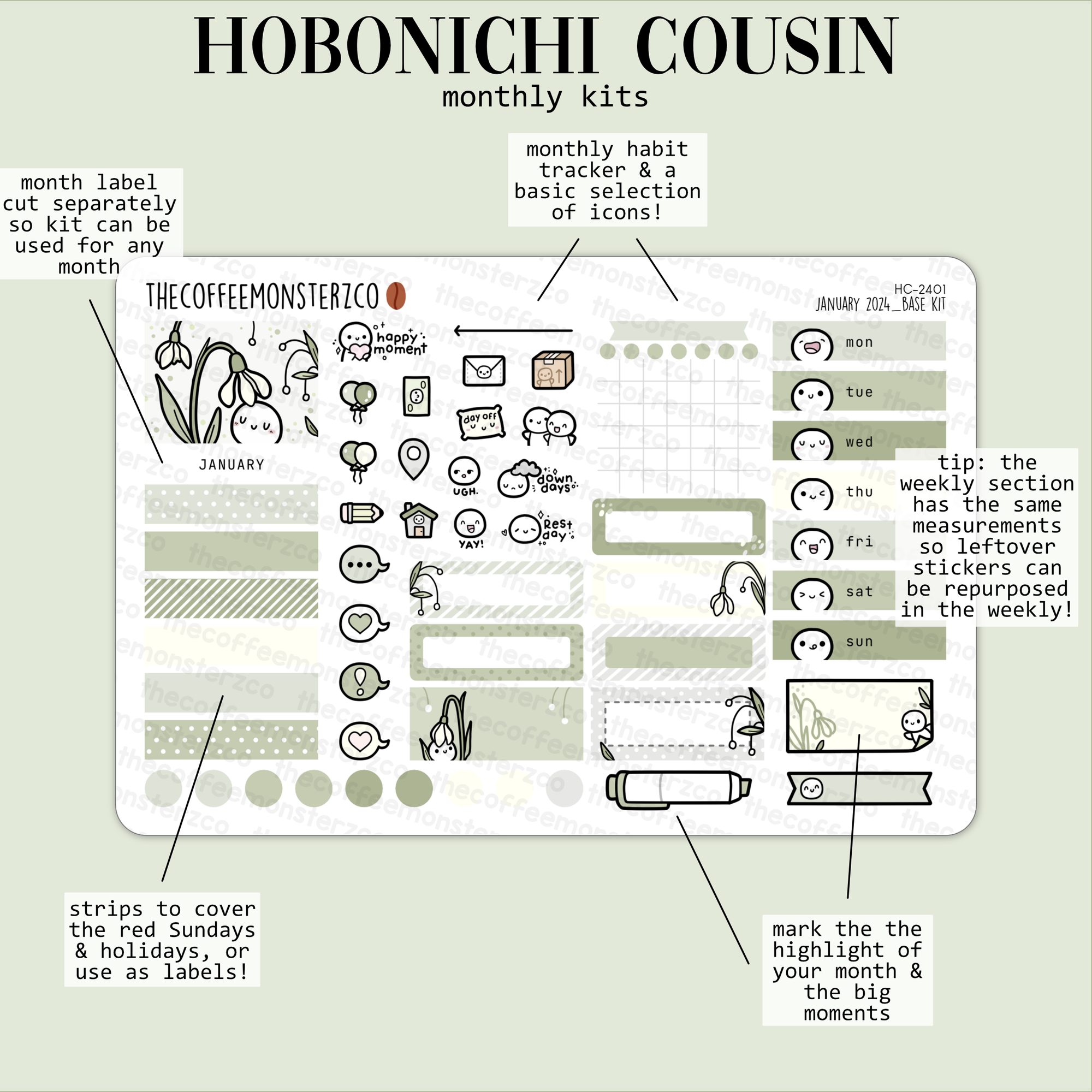 2024 Hobonichi Cousin Monthly Kits - Part 1