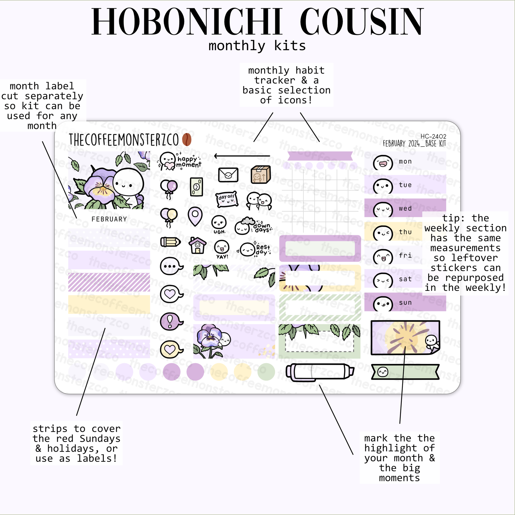 2024 Hobonichi Cousin Monthly Kits - Part 1