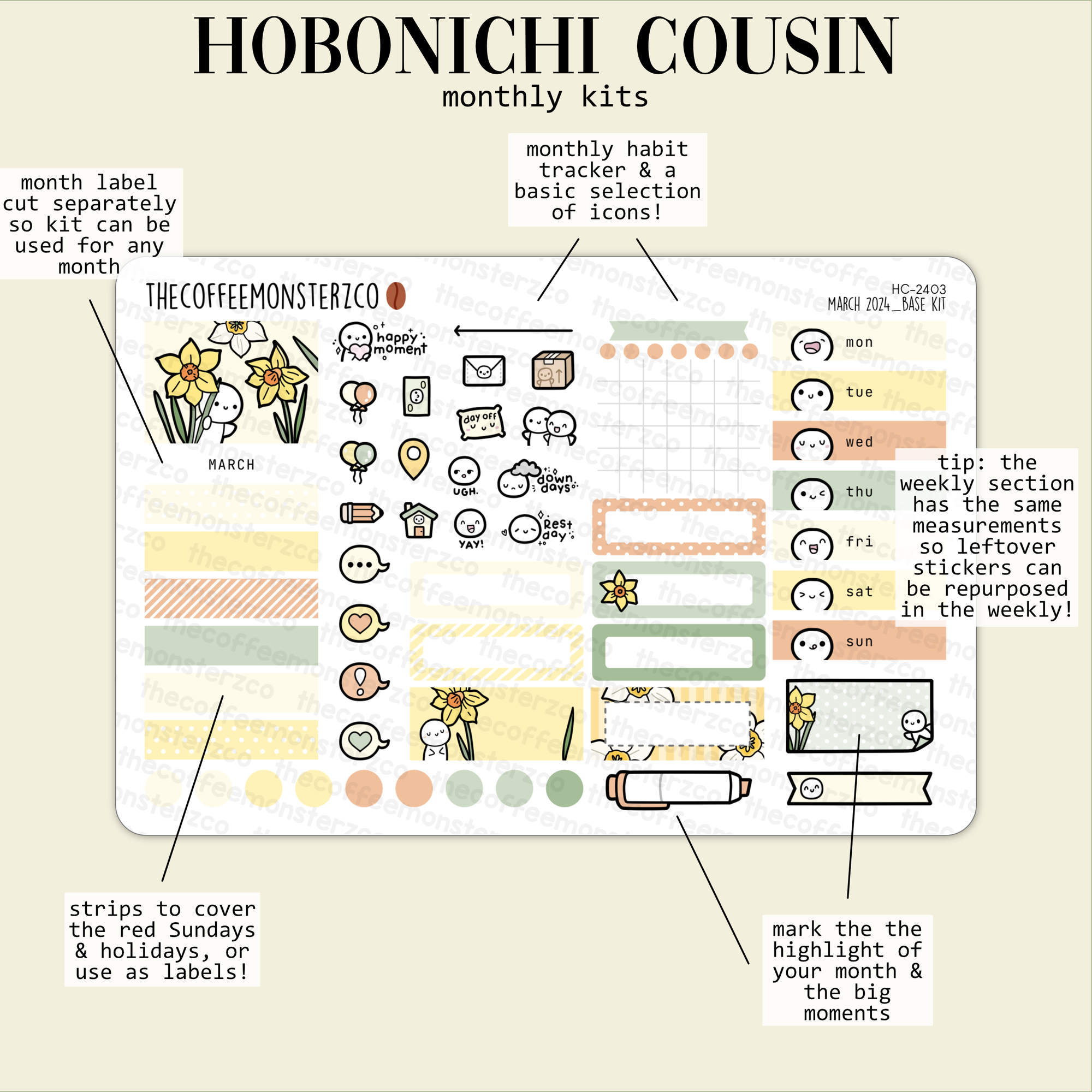 2024 Hobonichi Cousin Monthly Kits - Part 1