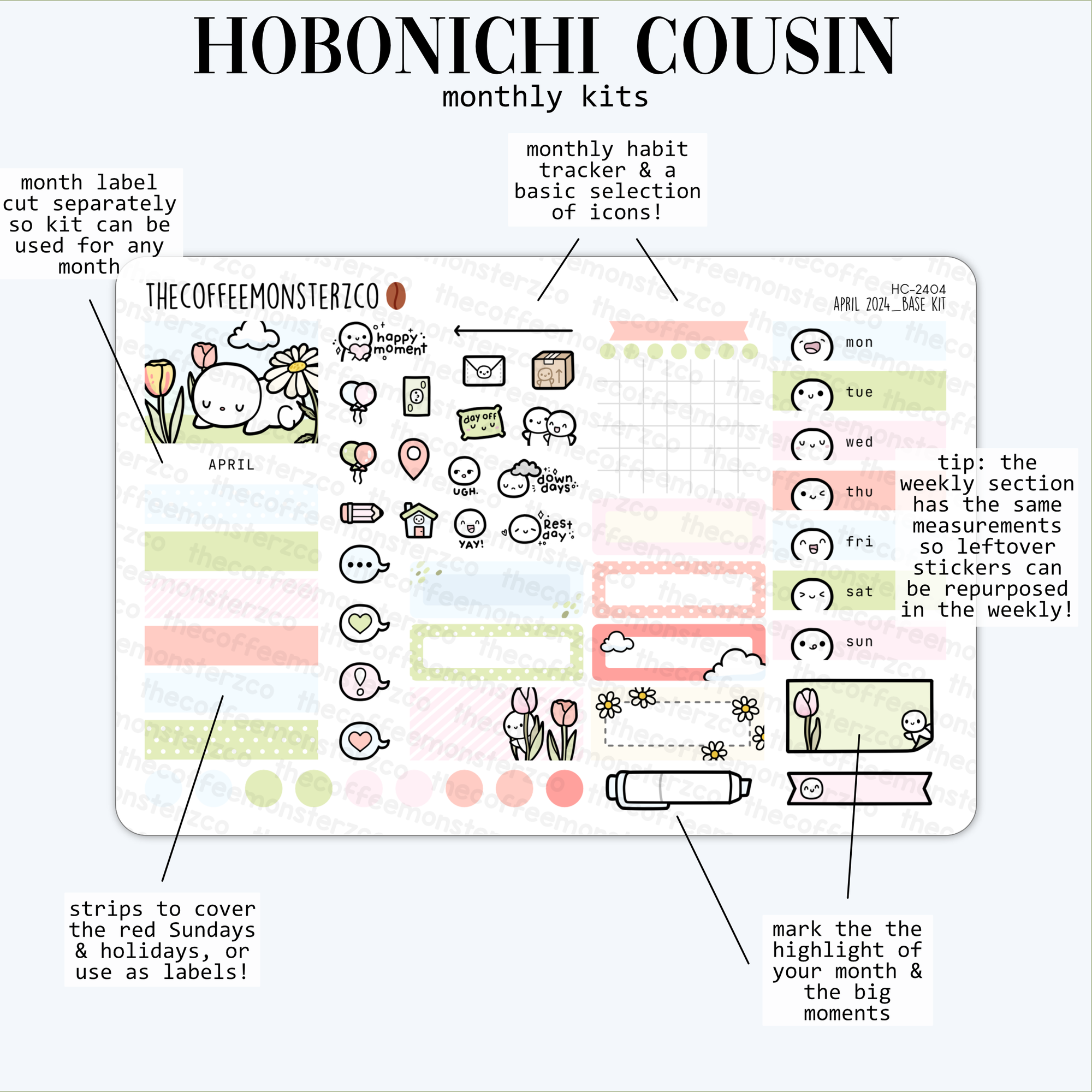 2024 Hobonichi Cousin Monthly Kits - Part 1
