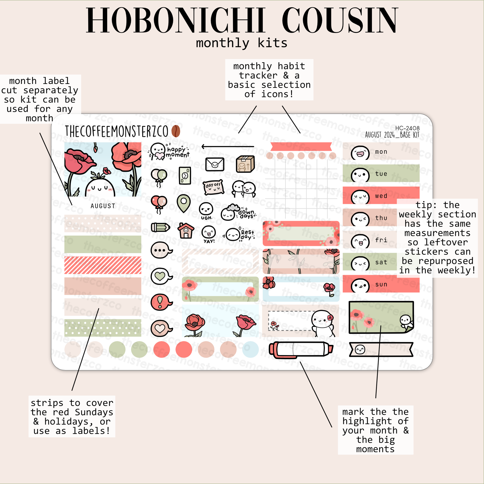 2024 Hobonichi Cousin Monthly Kits - Part 2