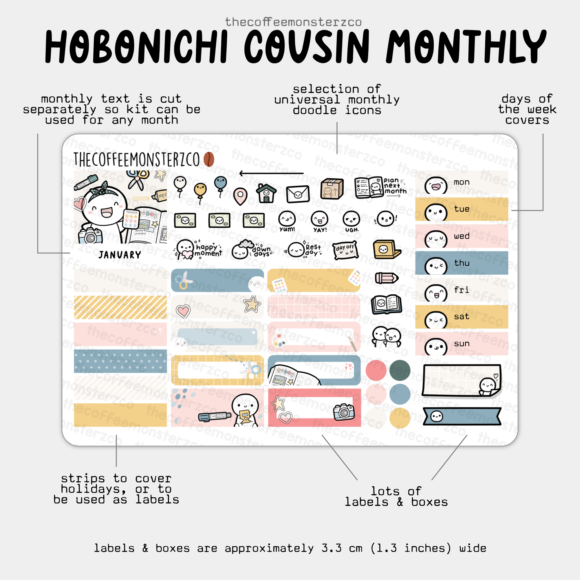 2025 Hobonichi Cousin Monthly Kits