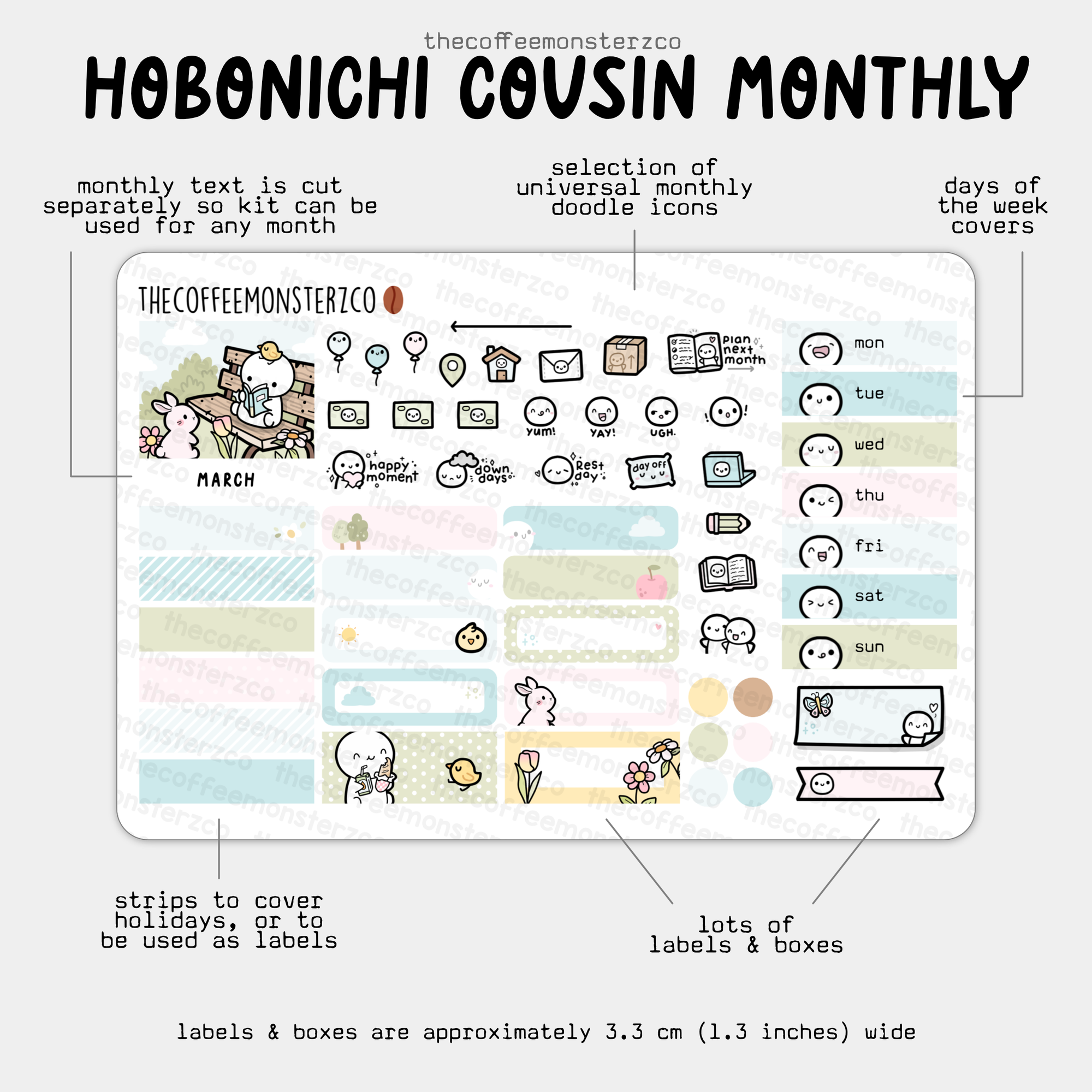 2025 Hobonichi Cousin Monthly Kits