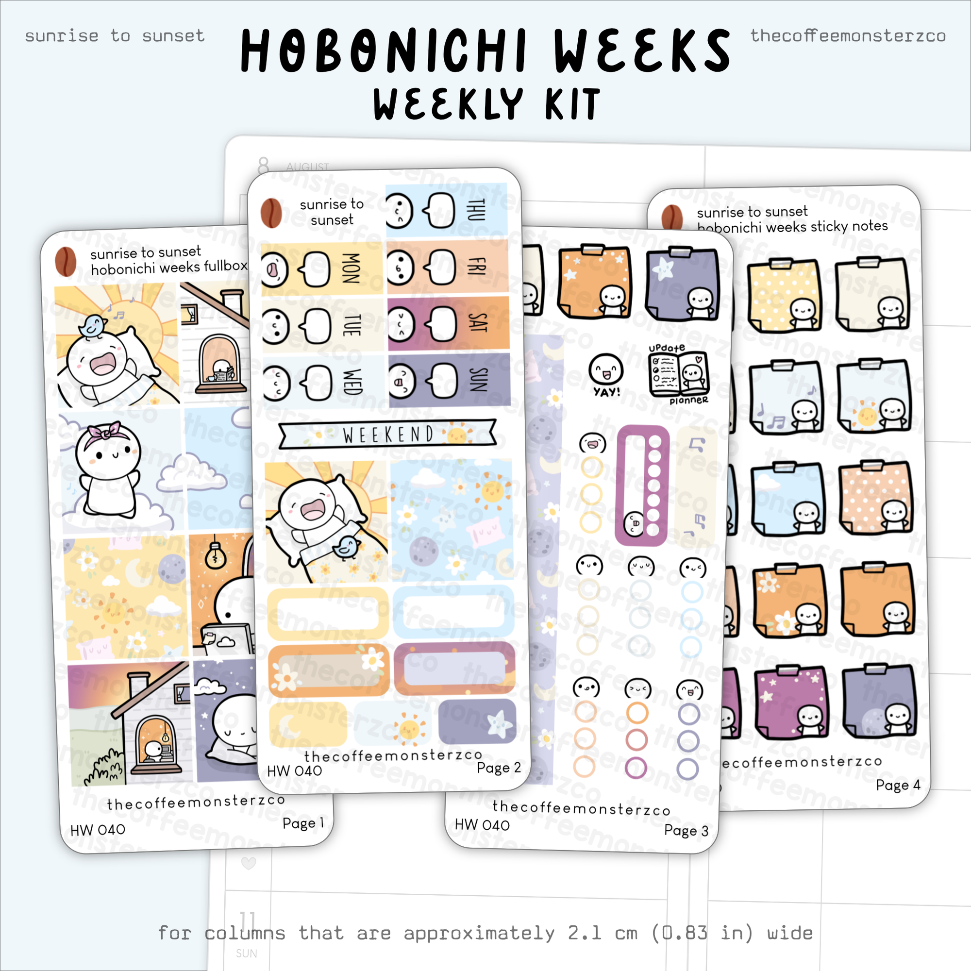 Sunrise To Sunset - Hobonichi Weeks Kit