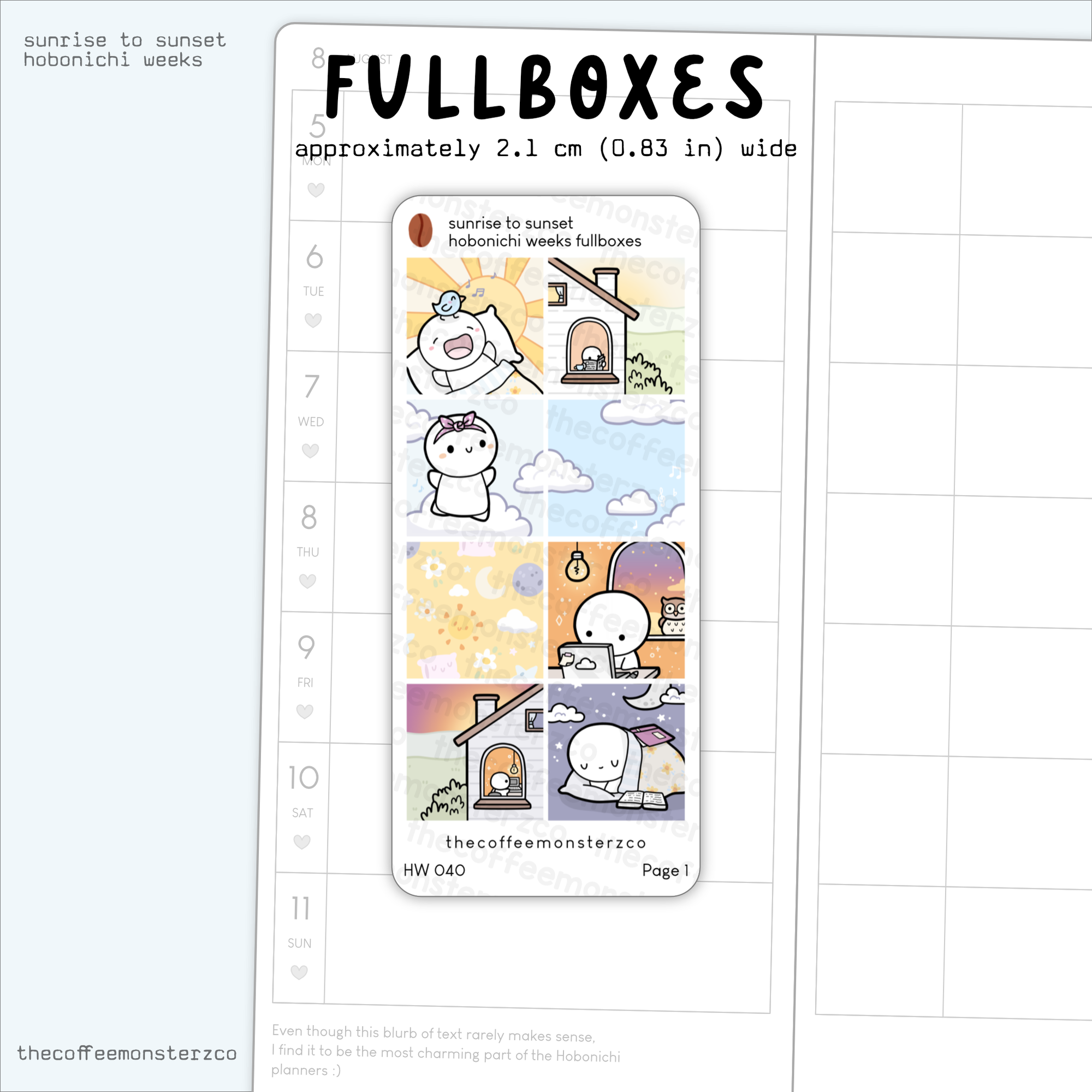 Sunrise To Sunset - Hobonichi Weeks Kit