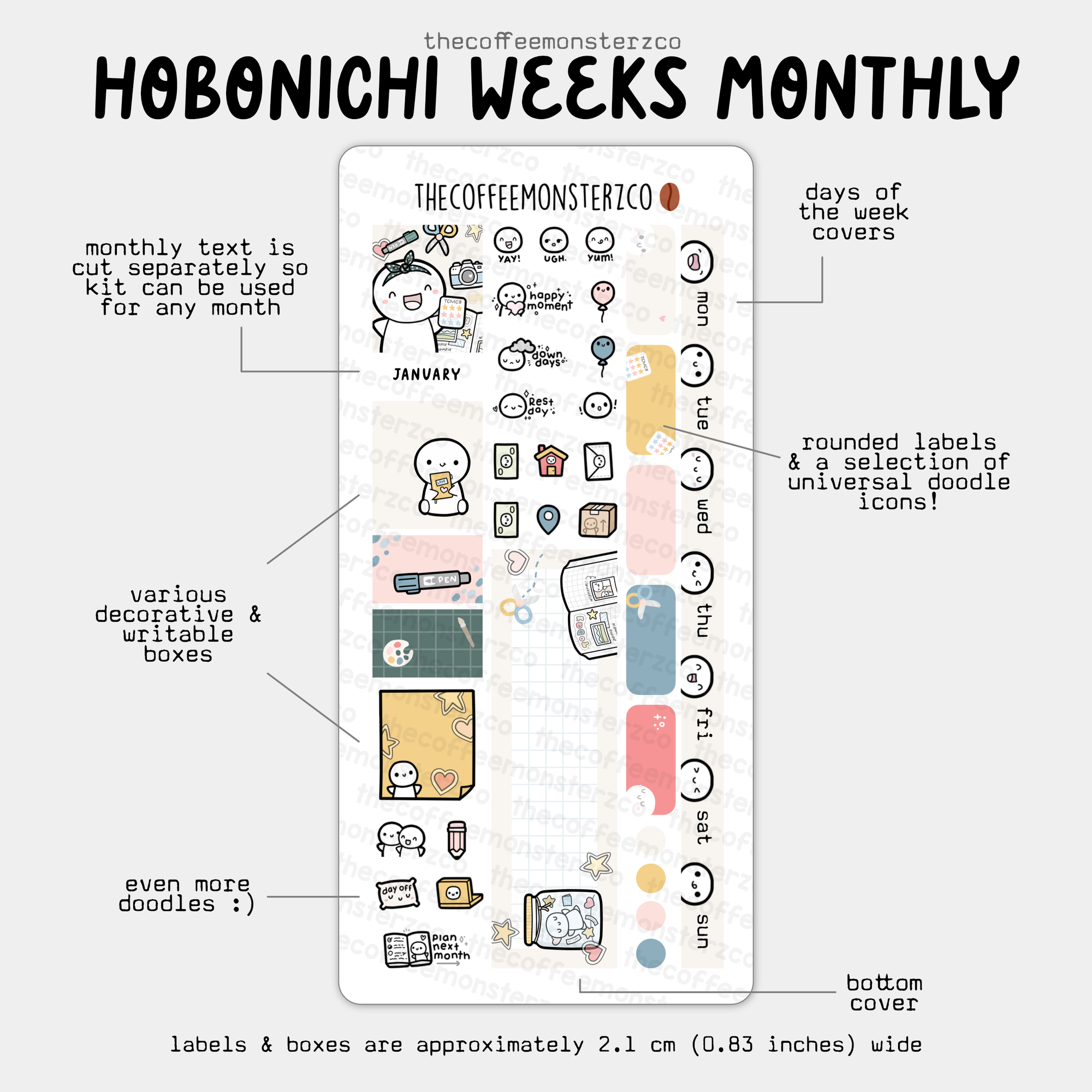 2025 Hobonichi Weeks Monthly Kits