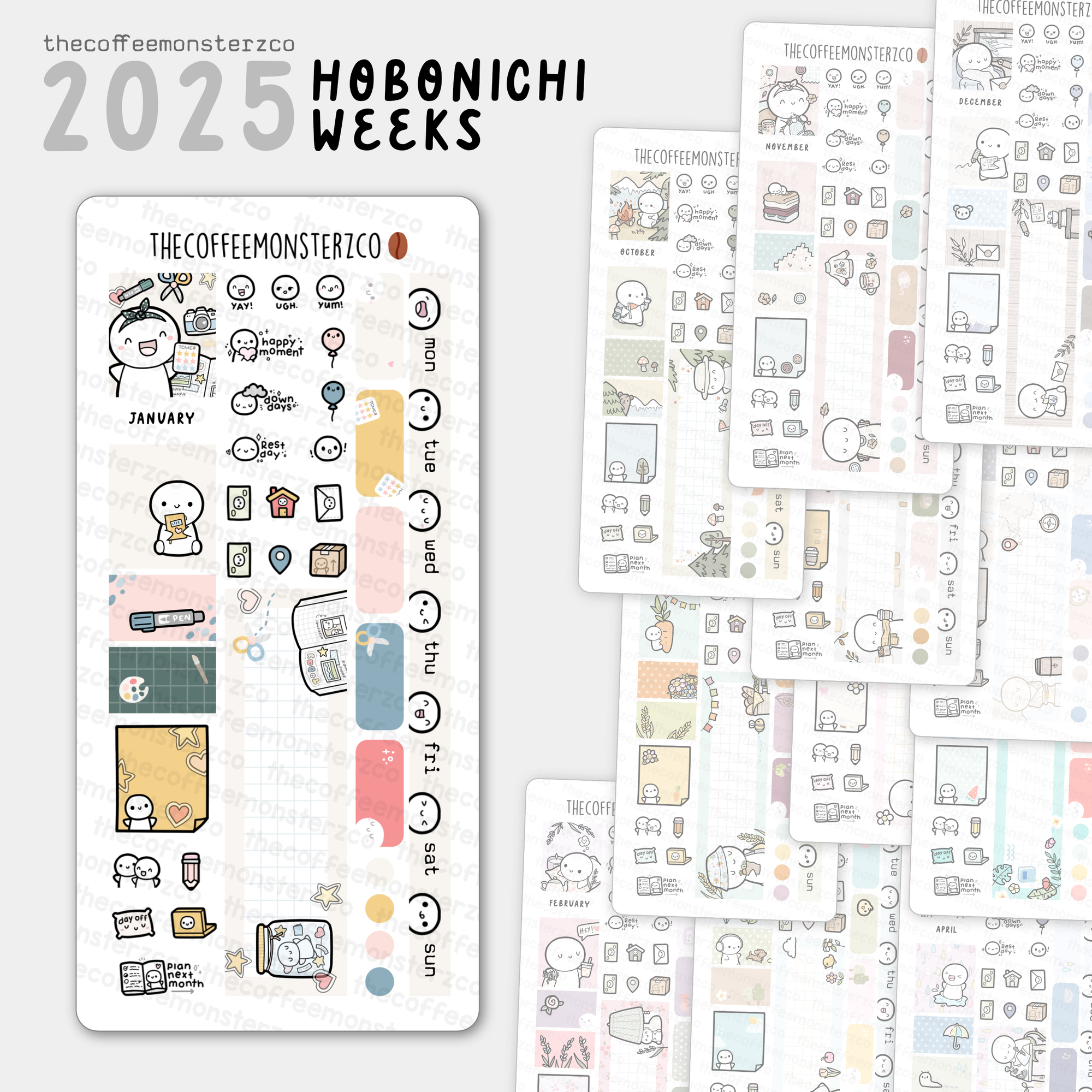 2025 Hobonichi Weeks Monthly Kits