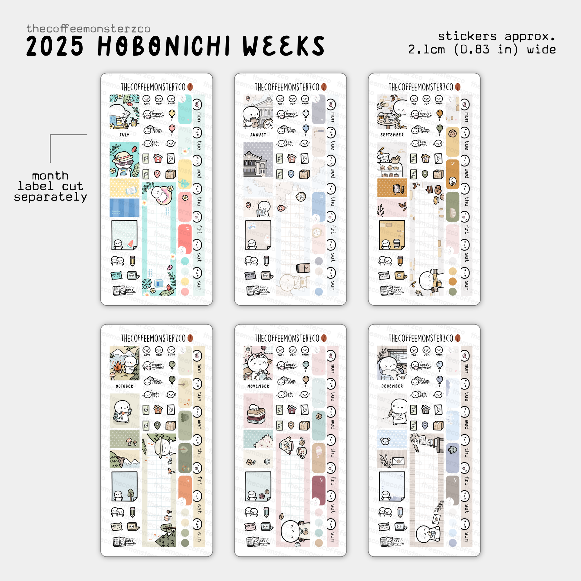 2025 Hobonichi Weeks Monthly Kits