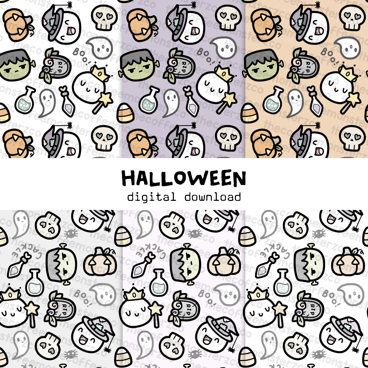 Halloween Paper Patterns (Digital File)