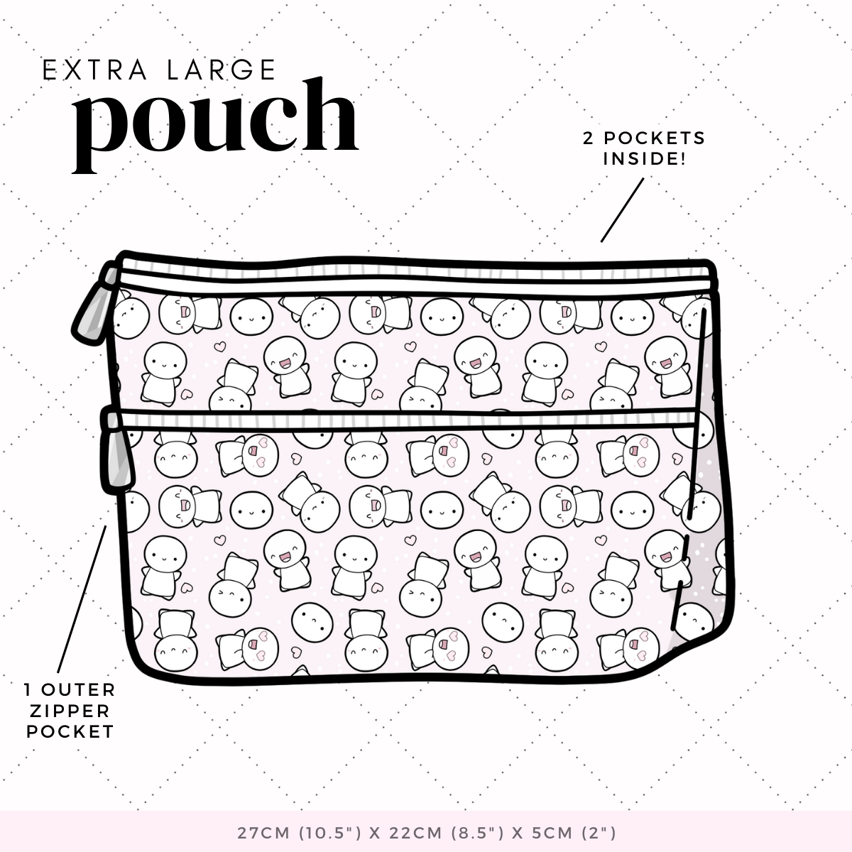 PREORDER Blush Pink - XL Stationery Pouch