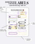 2024 Coordinating Add-ons - Hobonichi Cousin (1.30") Labels - Part 1