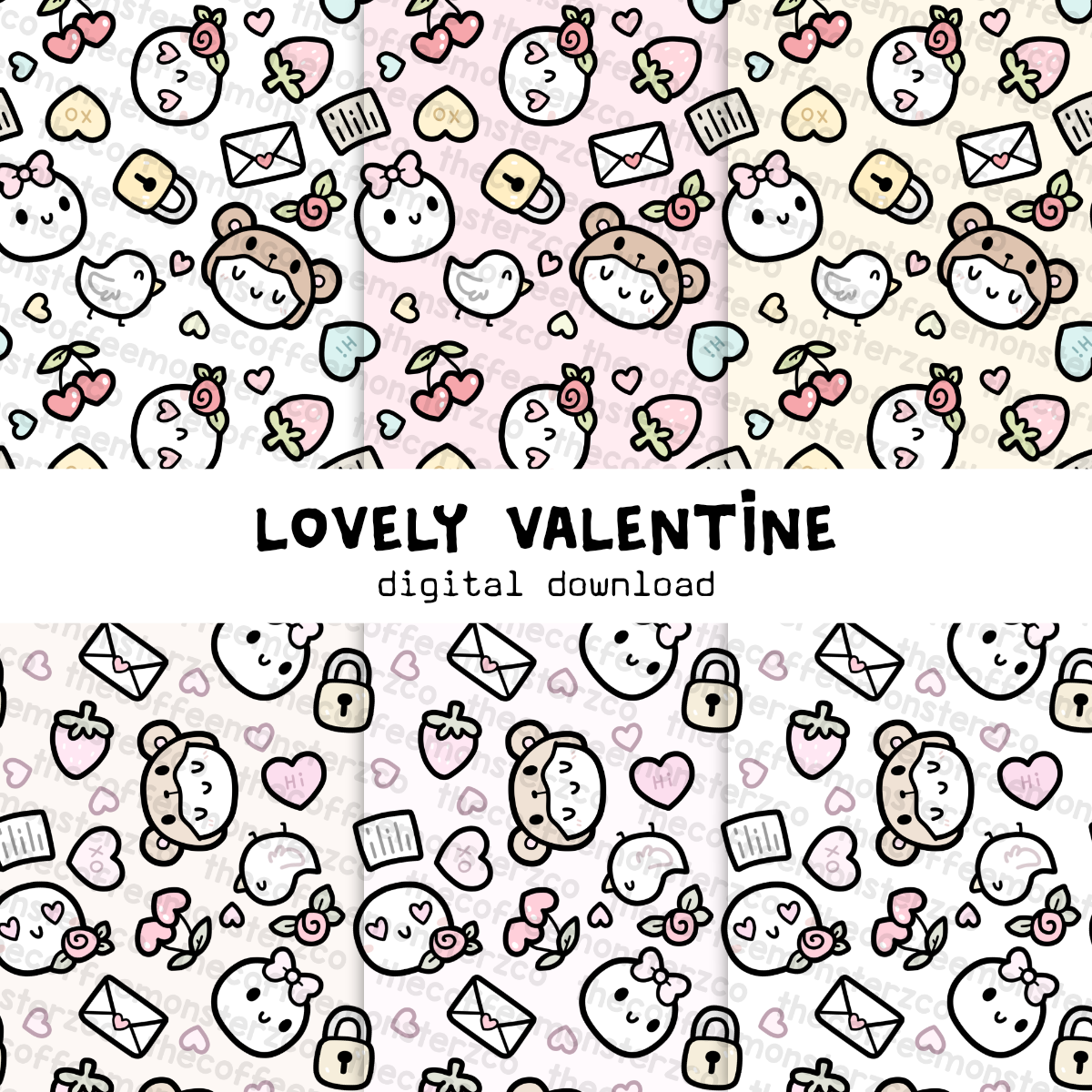 Lovely Valentine Paper Patterns (Digital File)