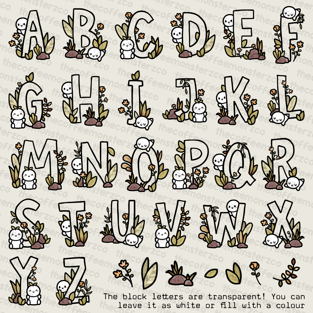Overgrown Alphabet (Digital File)