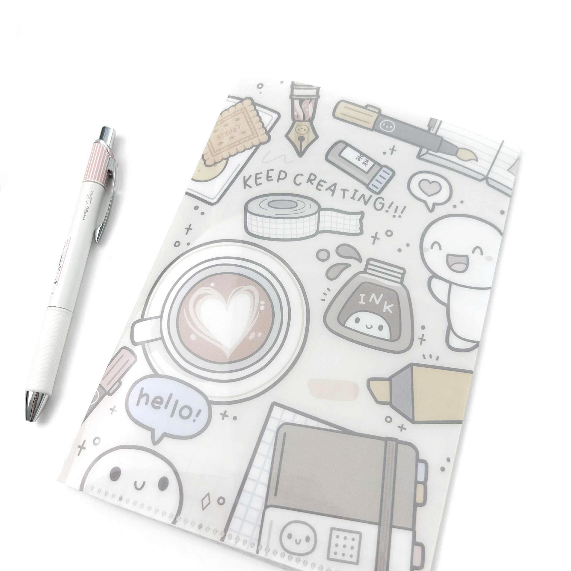 Keep Creating - Plastic File Folder