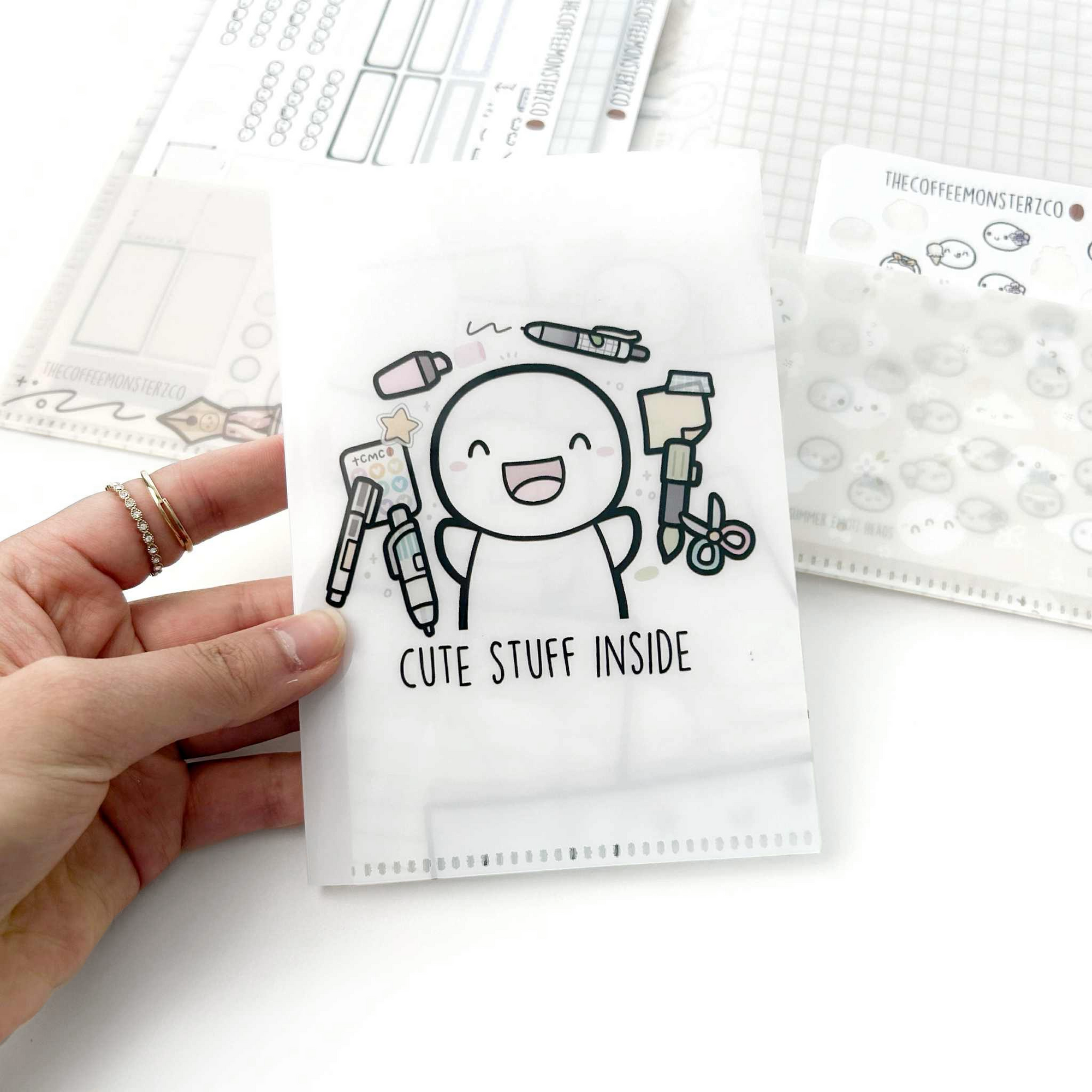 Cute Stuff Inside - Plastic File Folder