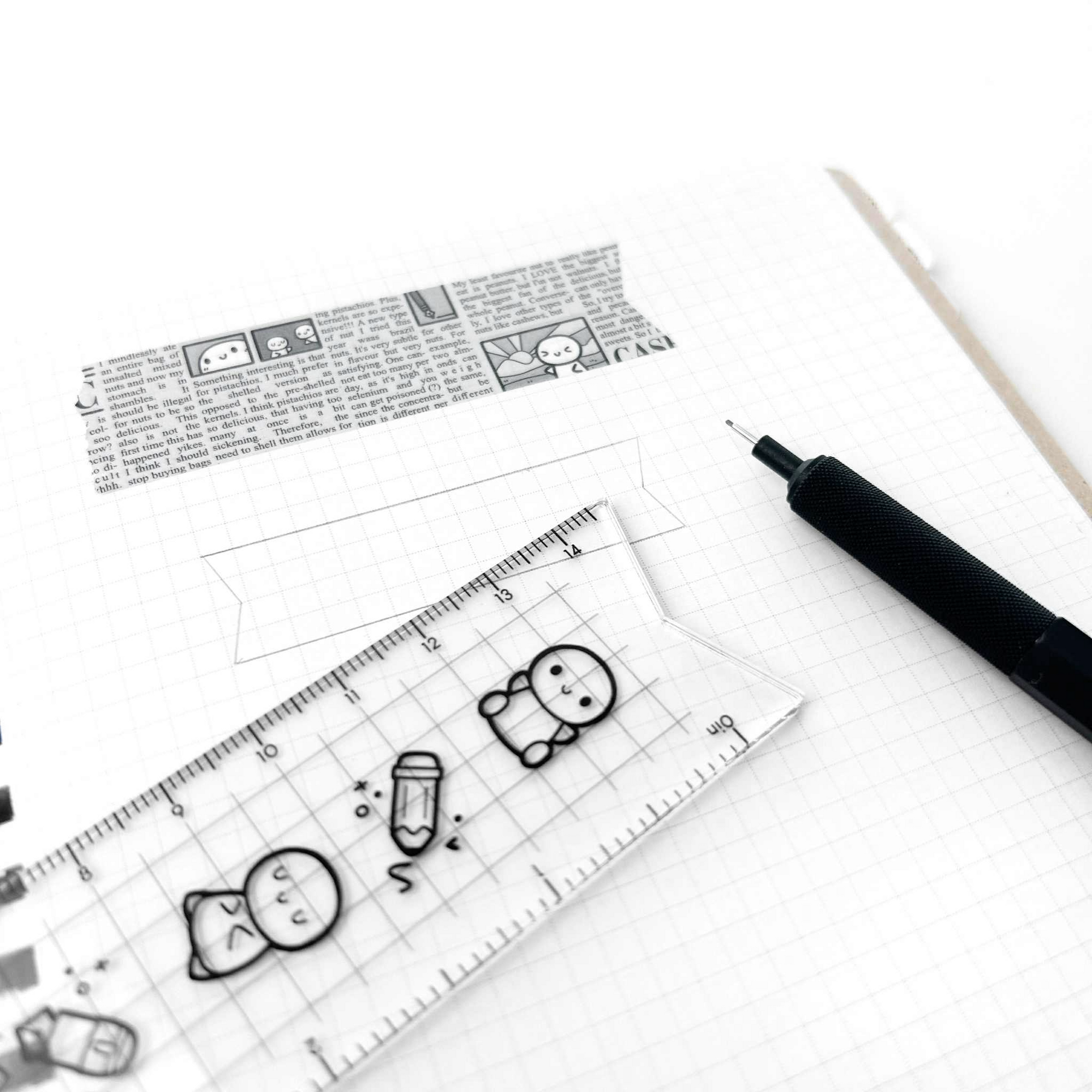 Emotis & Doodles - Acrylic Ruler