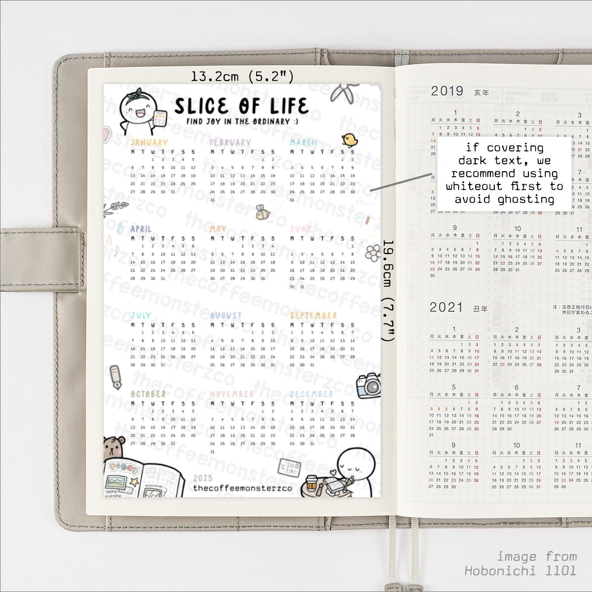 Slice Of Life 2025 Calendar - Vinyl Sticker