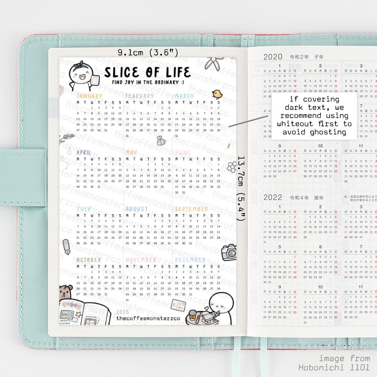 Slice Of Life 2025 Calendar - Vinyl Sticker