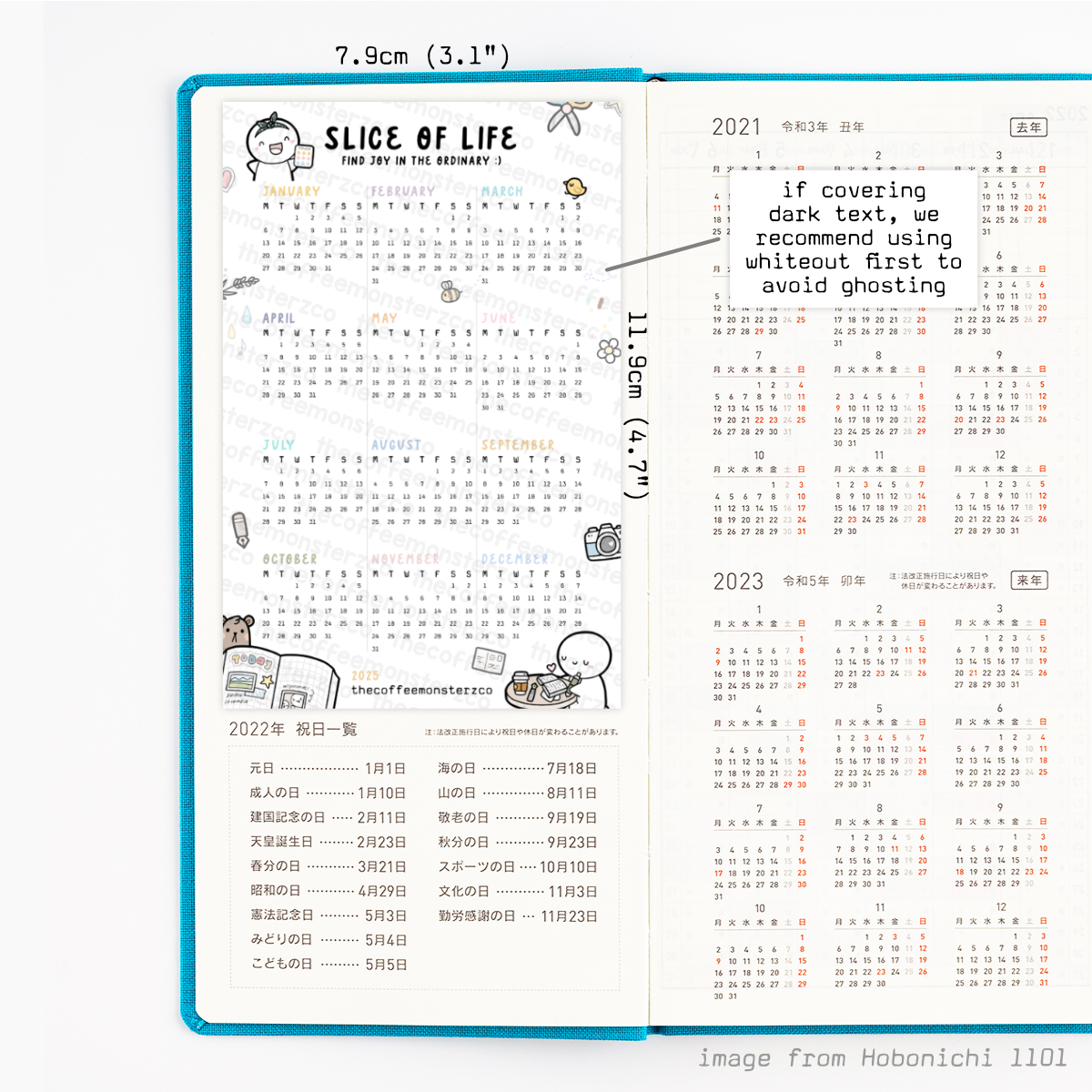 Slice Of Life 2025 Calendar - Vinyl Sticker