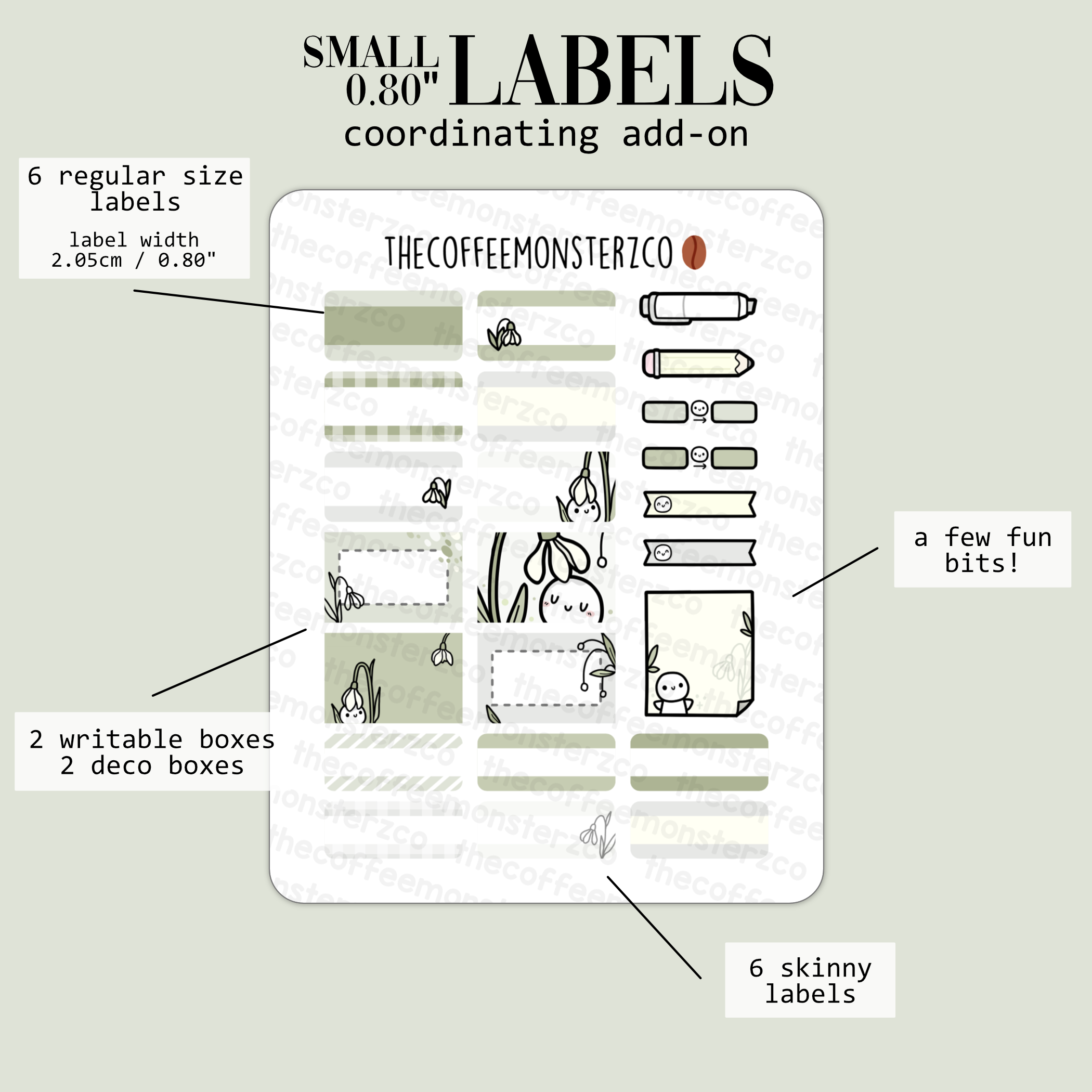 2024 Coordinating Add-ons - Small Labels (0.80&quot;) - Part 1