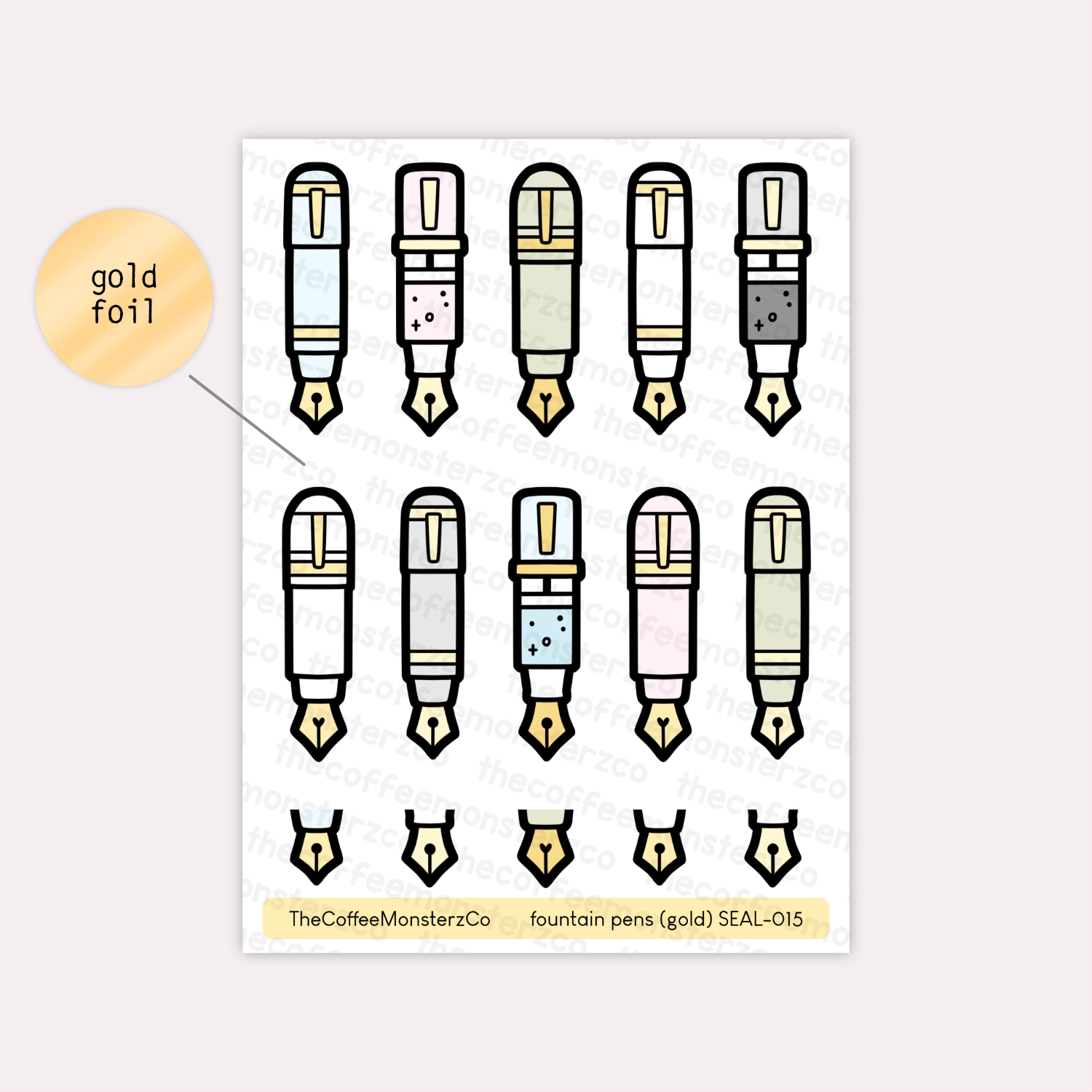 Fountain Pens & Inks - Sticker Seals