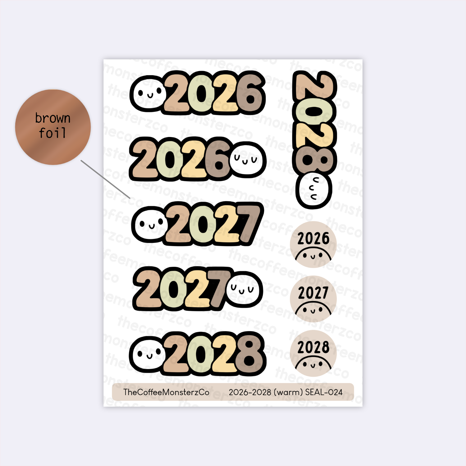 2026, 2027, 2028 - Sticker Seals