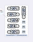 2026, 2027, 2028 - Sticker Seals