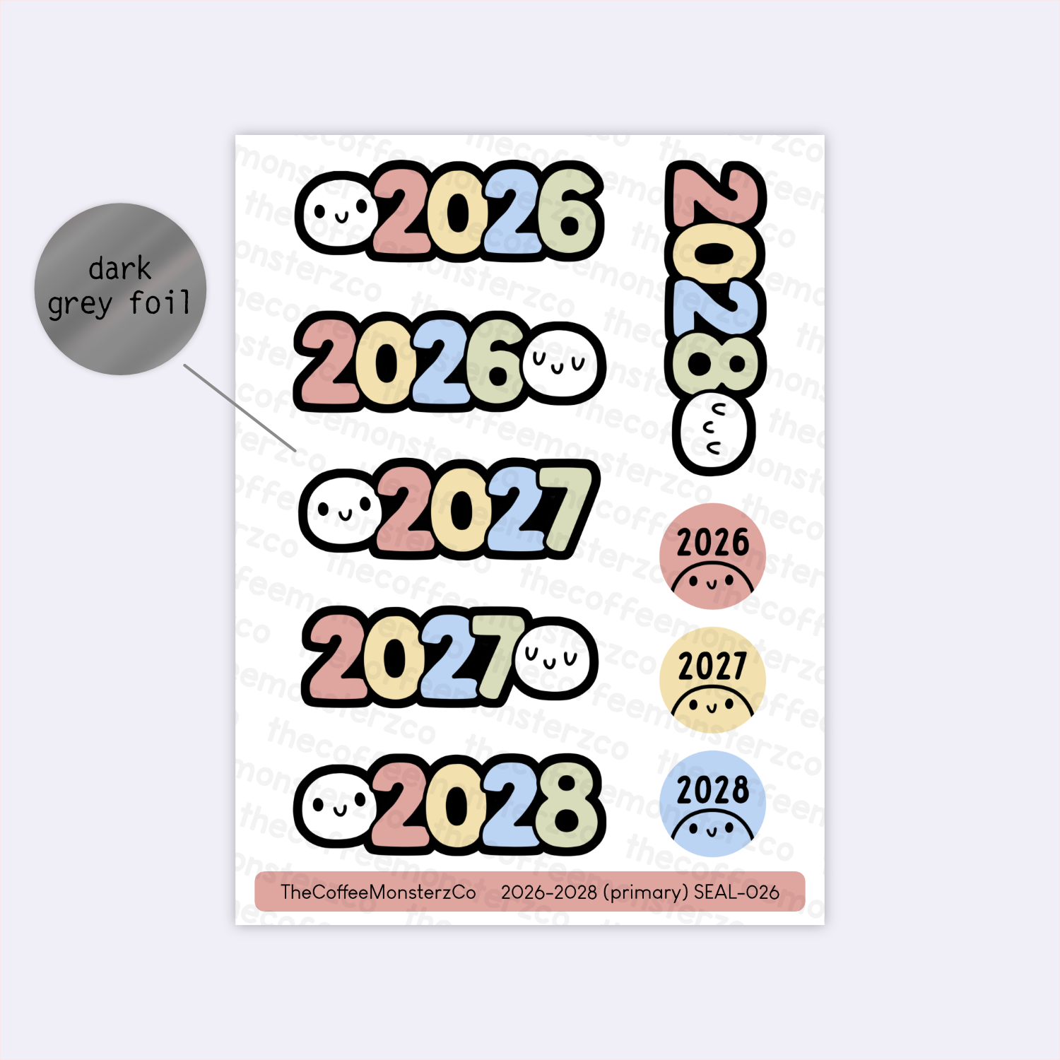 2026, 2027, 2028 - Sticker Seals
