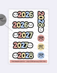 2026, 2027, 2028 - Sticker Seals