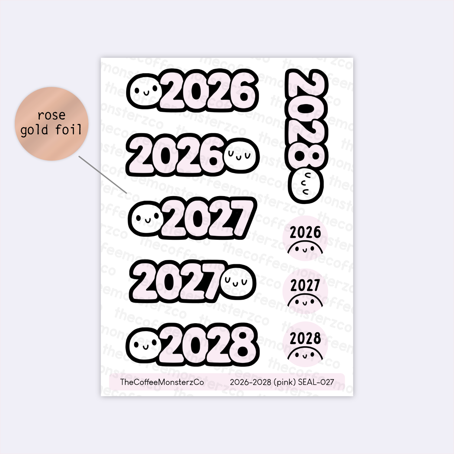2026, 2027, 2028 - Sticker Seals