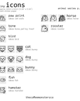 Tiny Icons - Animals (washi paper)
