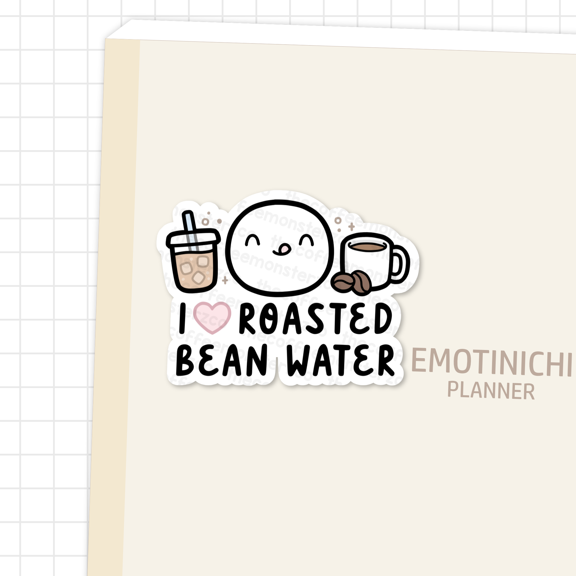 I Love Roasted Bean Water - Vinyl Sticker