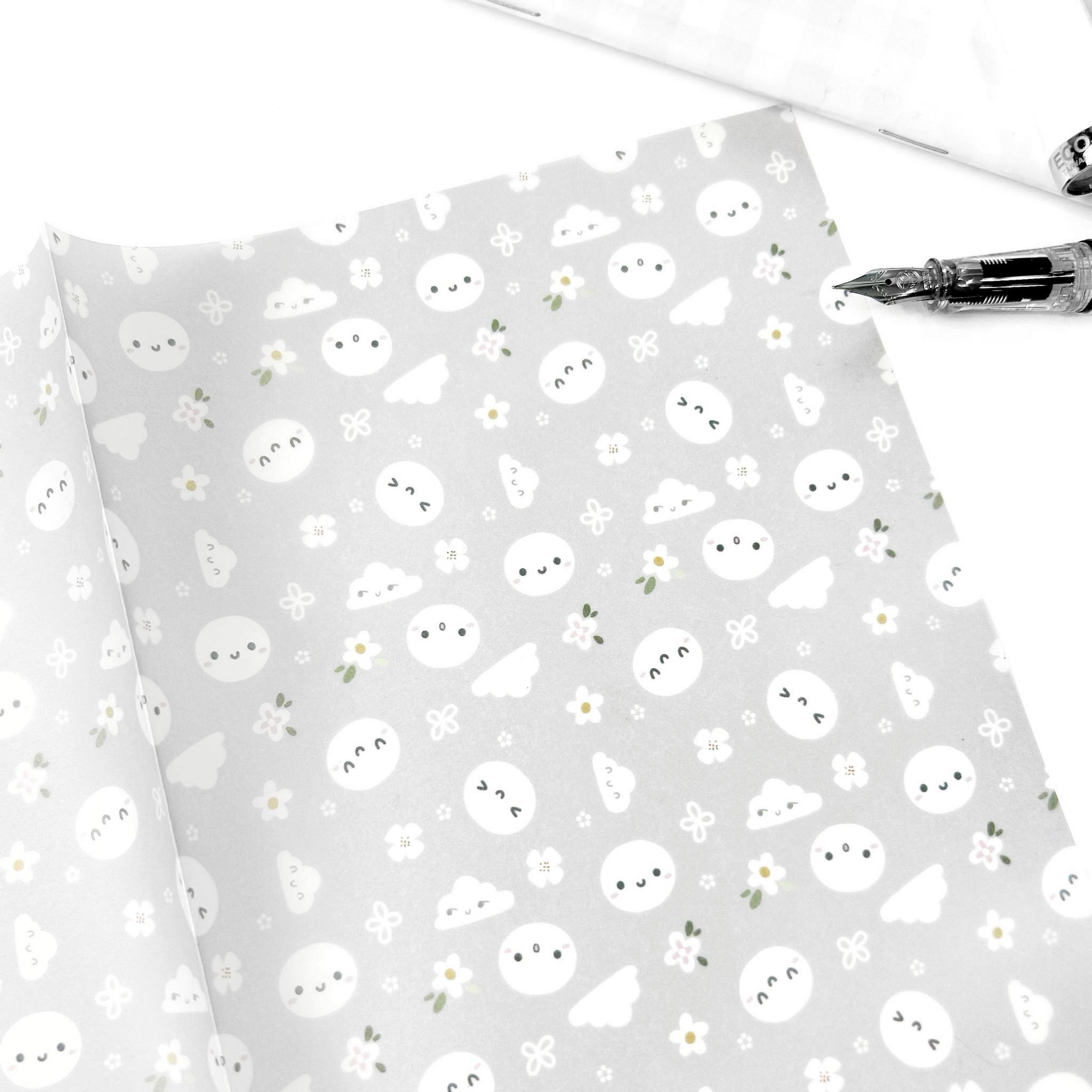 Grey Daisies - Vellum Paper (1 per customer)