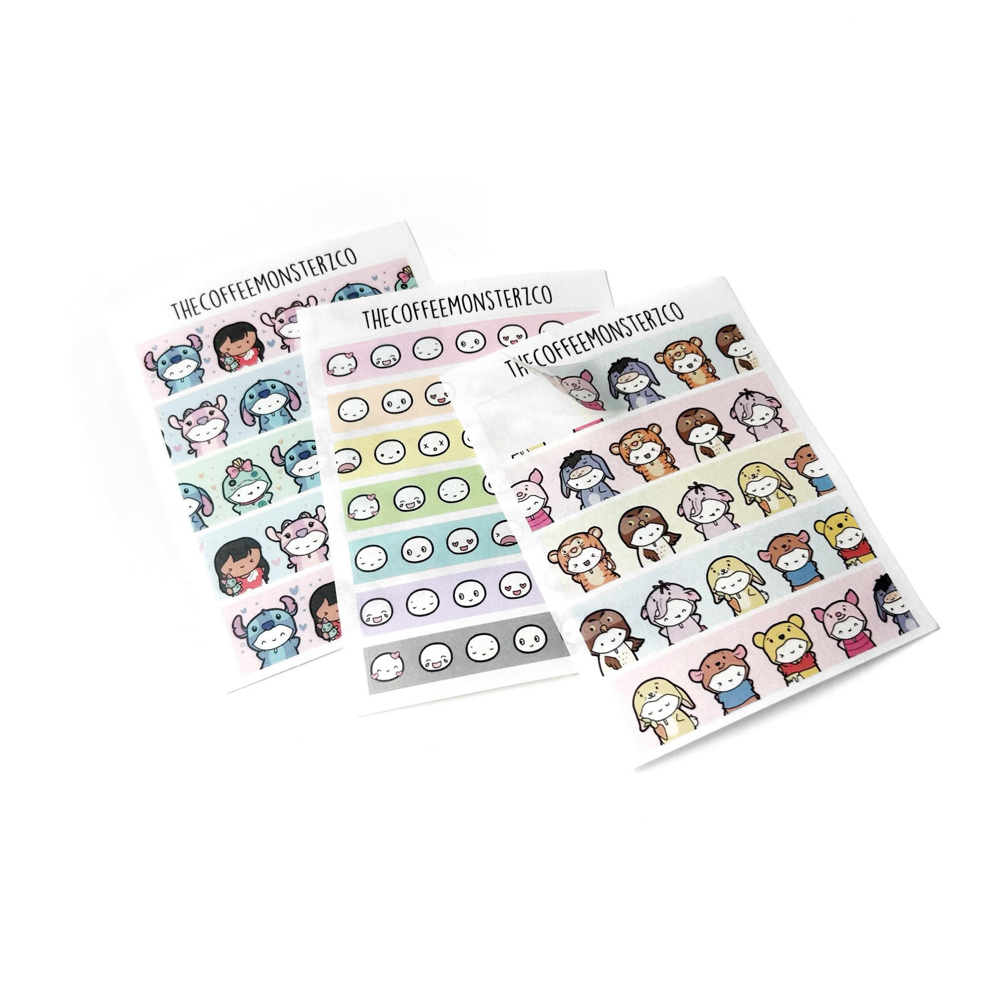 The coffee monsterz co washi vinyl sticker popular bundle