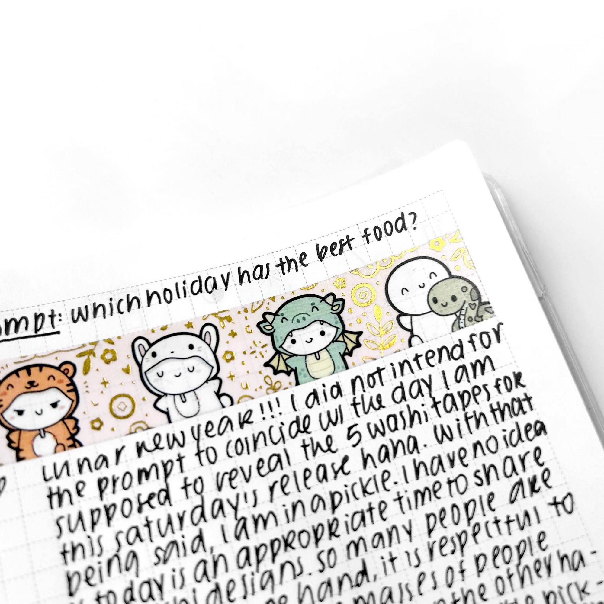 Chinese Zodiac Emotis Washi Tape - 15mm
