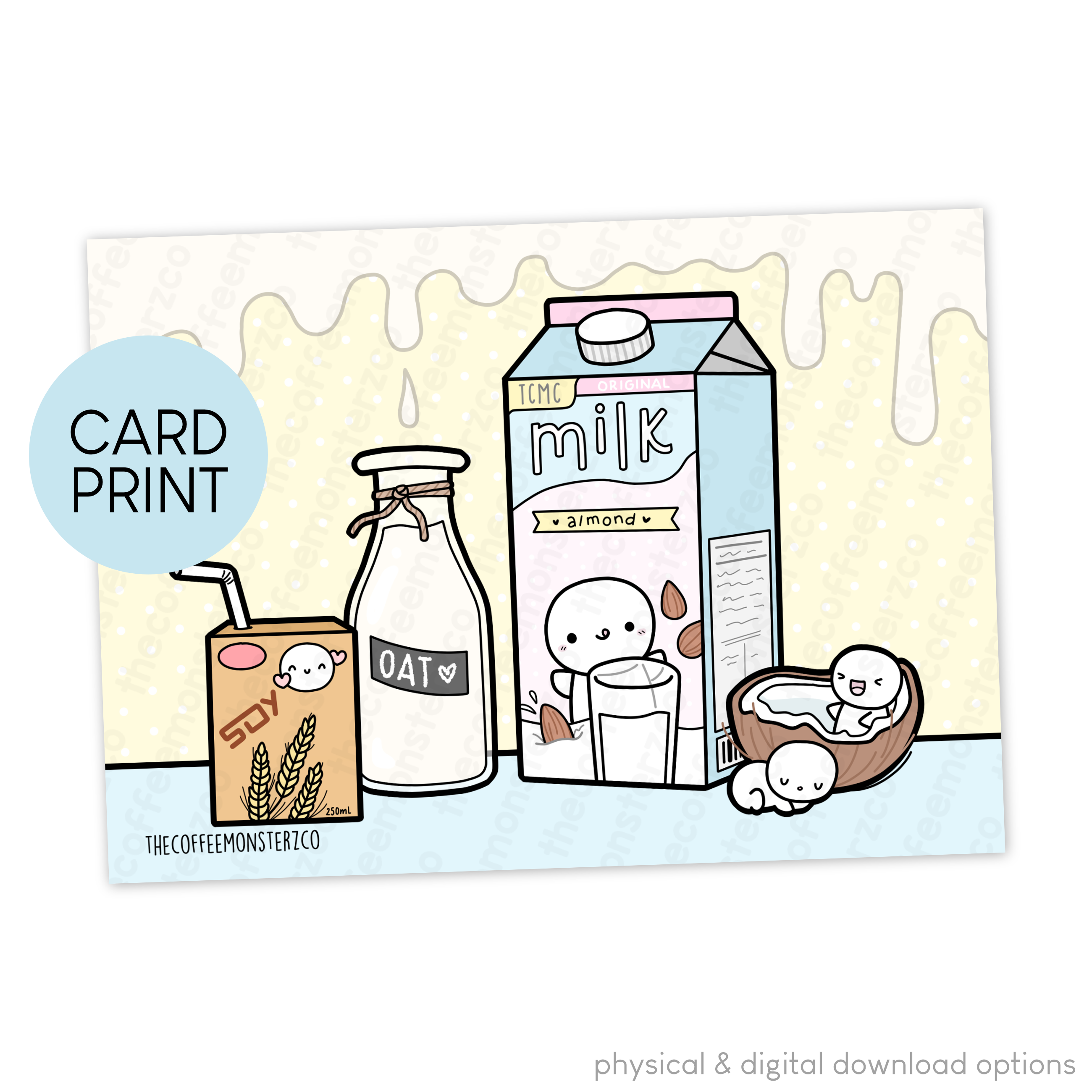 Milk Alternatives - Card Print