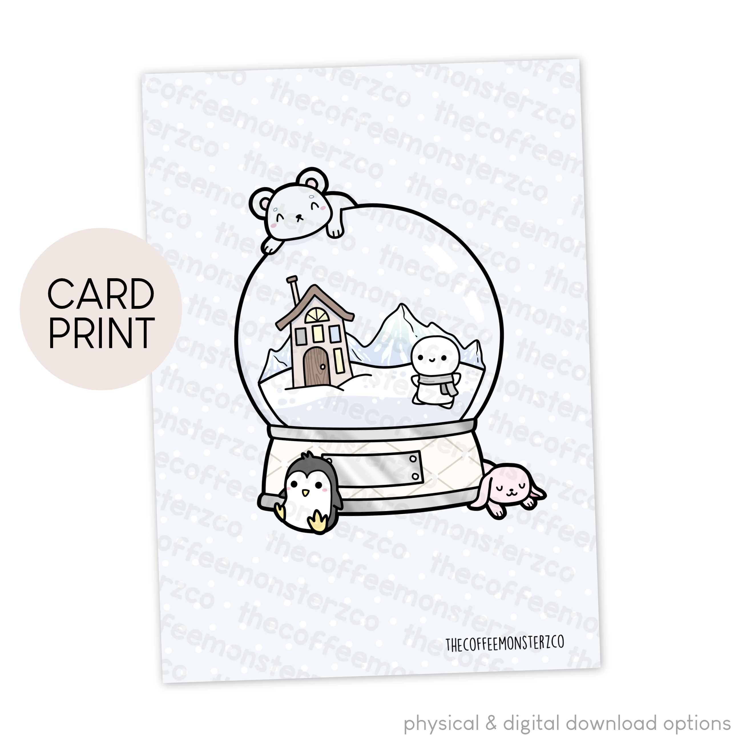 Winter Snowglobe - Card Print