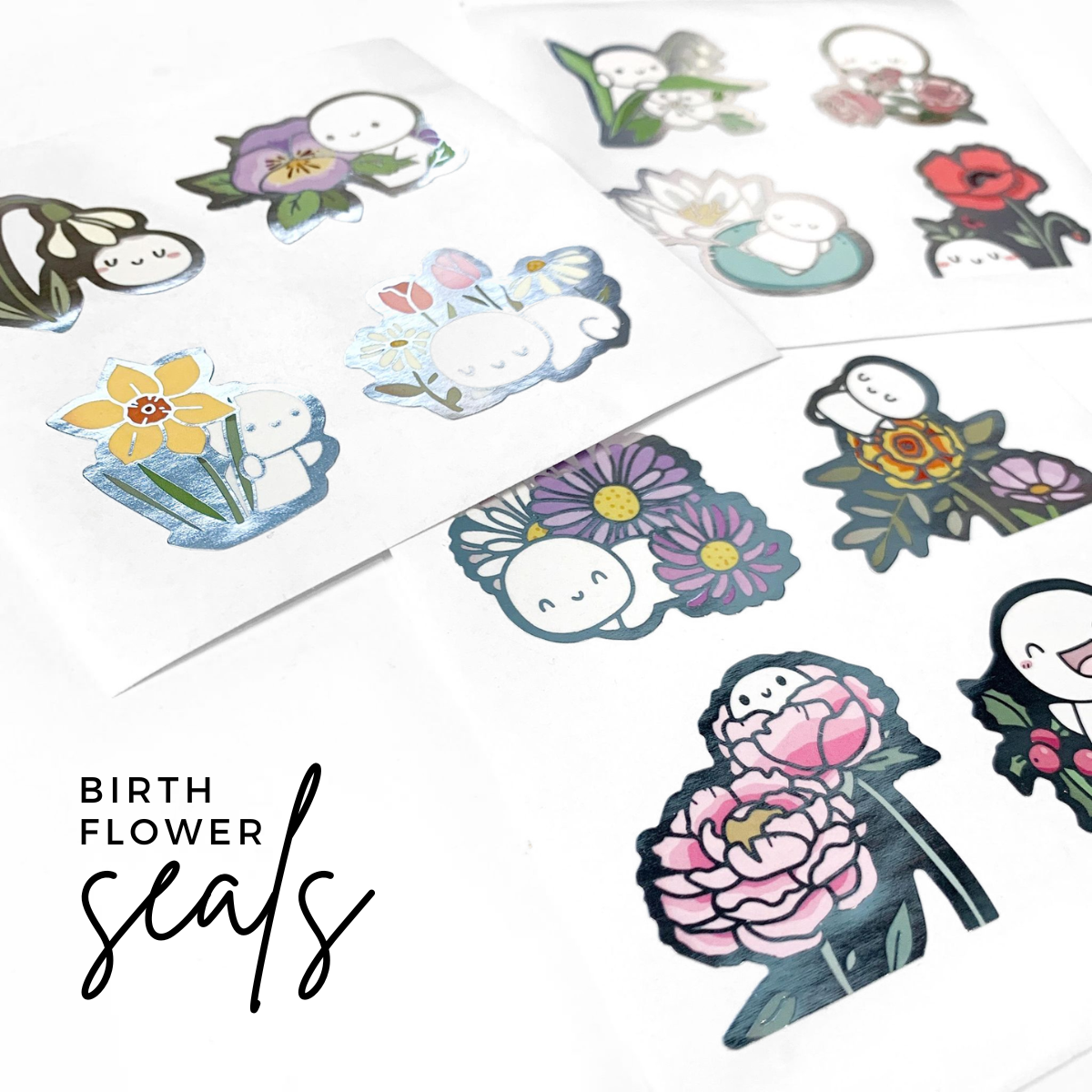 Birth Month Flower Sticker Seals