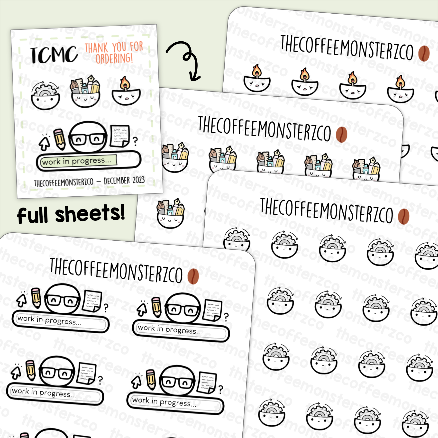 Work Journey Emotis (December 2023 Full Sheets)