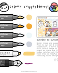 Sunrise To Sunset - Hobonichi Cousin Kit